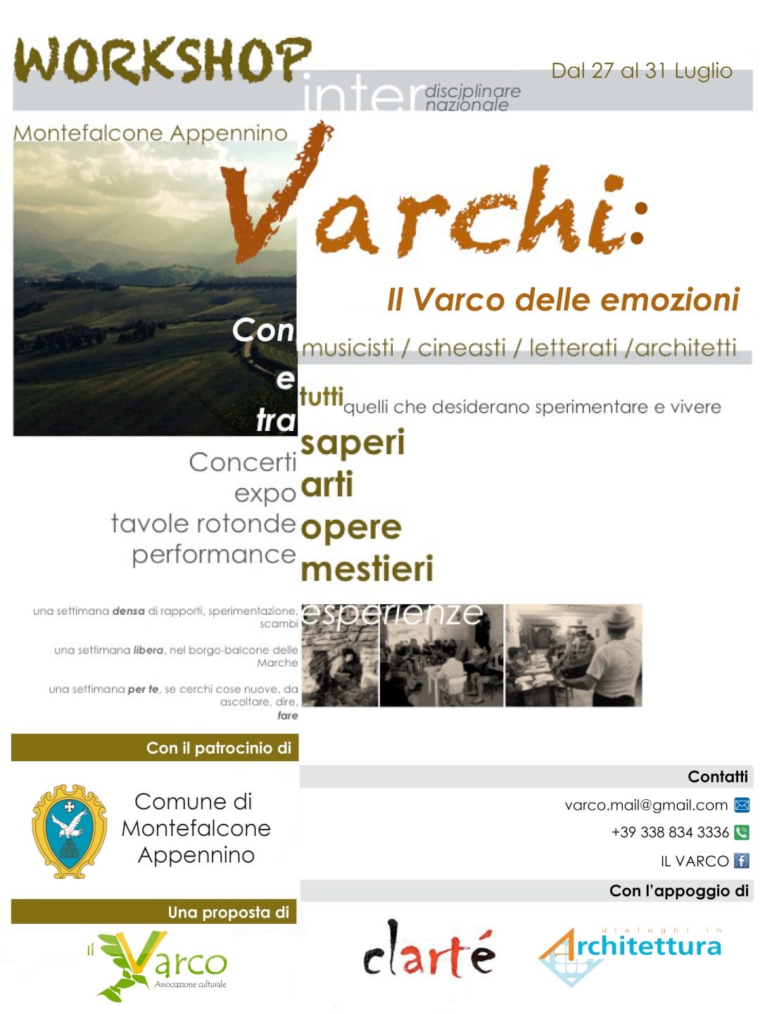 Montefalcone Appennino: Workshop interdisciplinare “Il Varco”